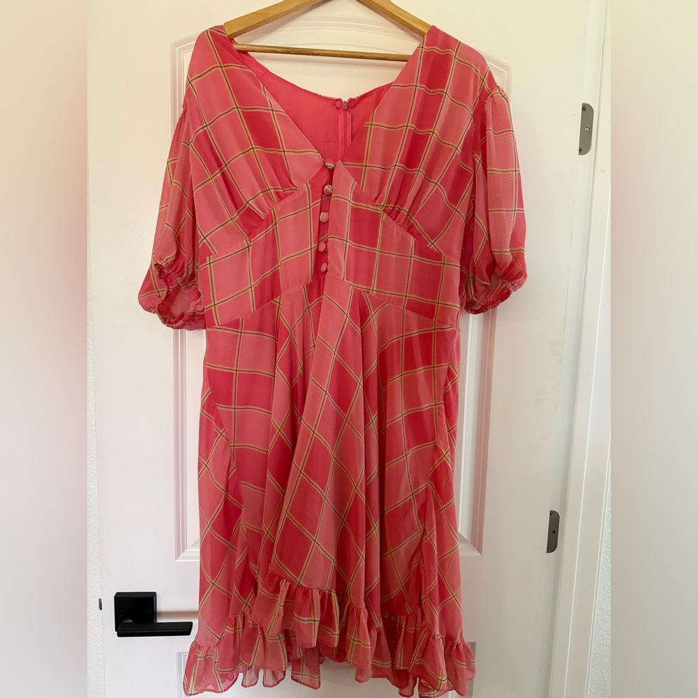 Pink Plaid Dress